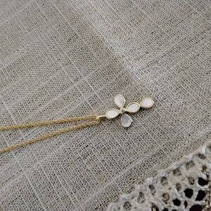 Argento Vivo Gold Necklace with Cross Pendant